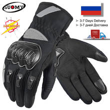 SUOMY New Motorcycle gloves 100% Waterproof Touch Screen Winter Warm Motorbike Glove Men Protective Moto Luvas Guantes 2024 - buy cheap