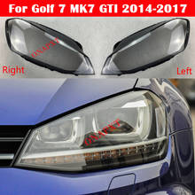 Auto Light Caps For Volkswagen Golf 7 VW MK7 GTI 2014-2017 Car Headlight Cover Lamp Case Glass Lens Lampshade Headlamp Shell 2024 - buy cheap