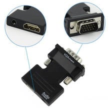 Adaptador HD 1080P HDMI compatible con VGA F a M, Cable convertidor de Audio y vídeo Digital a analógico para PC, portátil, TV Box y proyector 2024 - compra barato