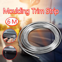 6M Chrome Moulding Trim Strip Car Door Edge Scratch Guard Protector Cover Strip Roll Universal Decorative Line Auto Accessorie 2024 - buy cheap