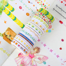 Cinta adhesiva japonesa Washi Tape, juego de Color base para álbum de recortes Kawaii, papelería, diario, álbum, diario, pegatina, 10 rollos 2024 - compra barato