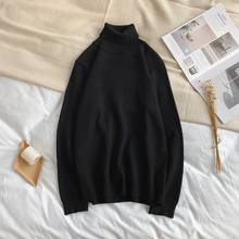 YASUGUOJI-suéter de cuello alto para hombre, Jersey ajustado de punto, a la moda, otoño e invierno, novedad de 2021 2024 - compra barato