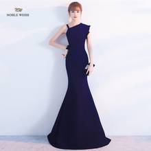 Robe De Soiree Elegant Long Evening Dress Mermaid Black Party Satin Maxi Dress Prom Gown 2024 - buy cheap