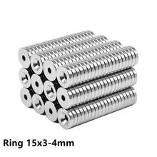 5~500PCS 15X3-4 mm Disc Ring Magnet 15X3 mm Hole 4mm Small Round  Magnets 15x3-4mm Neodymium Magnet 15*3-4 mm N35 2024 - buy cheap