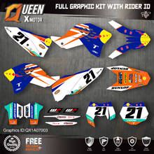 QUEEN X MOTOR Custom Team графические наклейки, Набор наклеек для KTM 2007-2010 SX SXF , 2008-2011 EXC Φ 003 2024 - купить недорого