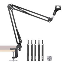 NEEWER Adjustable Microphone Suspension Boom Scissor Arm Stand, Mic Stand for Radio and TV Stations,For Blue Yeti Snowball Yeti 2024 - buy cheap