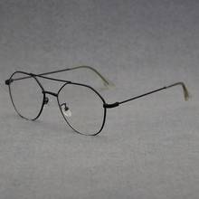 Armação de óculos de metal redondo homem mulher nearsighted prescrição óptica miopia óculos decorativos retro para homem 2024 - compre barato