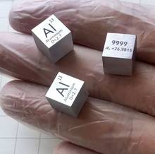 Cubo de tabla periódica AI de aluminio, 99.99%, longitud pura, 10mm, peso 2,7g 2024 - compra barato