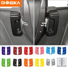 SHINEKA ABS Carbon Fiber Rear Door Lock Buckle Decoration Cover For Jeep Wrangler JL 2018 2019 2020 2021 2022 Accessories 2024 - buy cheap