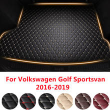 Alfombrilla para maletero de coche SJ, bandeja para maletero, revestimiento para suelo, Alfombra de carga, almohadilla para barro, apto para Volkswagen VW Golf Sportsvan 2016 17-2019 2024 - compra barato