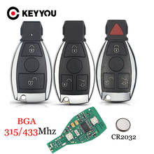 Keyyou-chave inteligente para carro nec/bga, 315mhz ou 433mhz, 2/3 botões, controle remoto, mercedes benz ano 2000 +, suporta original 2024 - compre barato