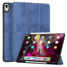 Capa com suporte para lápis/caneta para ipad pro, capa fina, inteligente, auto dormir/acordar, modelo a2014, a1895, a1876, 12.9 de lançamento, 2018 2024 - compre barato