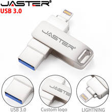 JASTER USB 3.0 Pen drive Voor Iphone 6/6 S/6 Plus/7/7 Plus/8 /X Usb/Otg/Lightning 2 In 1 Pen Drive Voor Ios Externe Opslagappara 2024 - buy cheap