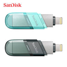 SanDisk двойной флеш-накопитель OTG Lightning Разъем USB3.0 флэш-накопитель 256 ГБ 128 Гб 64 ГБ для iPhone/iPad/iPod металлический флеш-накопитель U диск 2024 - купить недорого