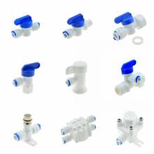 RO Water Straight Plastic Ball Valve 1/4" 3/8" OD Hose Quick Connect 1/4" 3/8" Male 1/2" Female Reveser Osmosis Aquarium Fitting 2024 - buy cheap