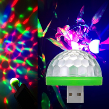 1PC Cool Mini USB Light Atmosphere DJ RGB Colorful Music Sound Lamp for Car Phone Computer PC Music Control Magic Ball 2024 - buy cheap