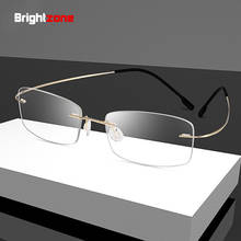 Montura de gafas ópticas sin marco, 9 colores, sin tornillos, con memoria de titanio, sin bisagra, Flexible, de prescripción Rx 2024 - compra barato
