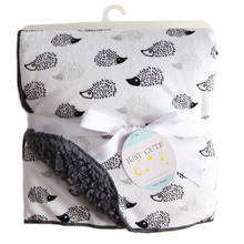 Детское одеяло для новорожденных, коралловый флис, мультяшный двухслойный плед, детский конверт, постельное белье для коляски 2024 - купить недорого