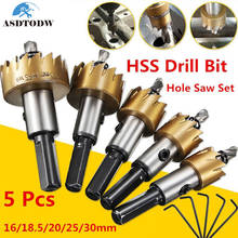 1/5PCS 16-30mm Tooth HSS Stainless Steel Hole Saw Drill Bit Set with 5 Wrench for Wood Metal Alloy 2024 - buy cheap