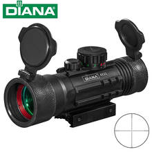 Diana 4x33 tático vermelho & verde cruz iluminado riflescopes caça scope óptica vista caber 11/20mm ferroviário 2024 - compre barato