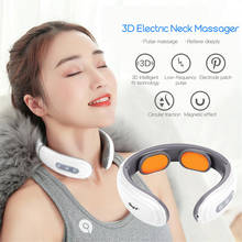 Masajeador eléctrico de pulso 3D para cuello y espalda, masajeador con almohadillas de electrodos para alivio del dolor, relajación, máquina de cuidado de la salud alimentada por batería 2024 - compra barato