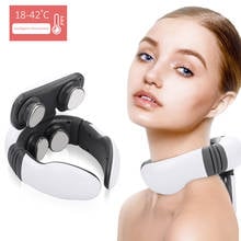 4D Magnetic Pulse Heated Electric Intelligent Neck Shoulder Massager Fatigue Relief Relaxation Cervical Infrared Massage Device 2024 - buy cheap