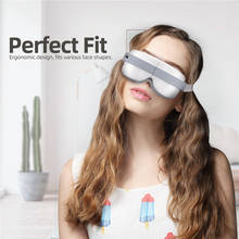 Masajeador de ojos eléctrico plegable con vibración, gafas de masaje para aliviar la fatiga ocular, eliminación de bolsas de ojos, compresa caliente con Bluetooth 2024 - compra barato