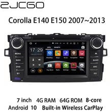 Radio con GPS para coche, reproductor Multimedia con navegador, estéreo, DVD, pantalla Android, para Toyota Corolla E140, E150, 2007 ~ 2013 2024 - compra barato