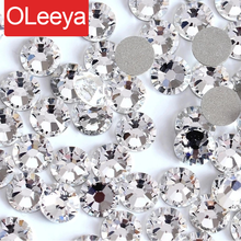 Diamantes de imitación de cristal para decoración de uñas, SS3-SS50 de diamantes de imitación transparentes, sin pegamento para Arreglo en caliente, para manicura, Y0100 2024 - compra barato