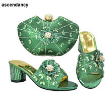 New Arrival Italian Shoes with Matching Bags High Quality Designer Shoes Women Luxury  African Wedding Shoes with Bag Sets 2024 - buy cheap