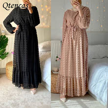 Eid Mubarak мусульманская Мода Abayas для женщин Турция Abaya Дубай Кафтан хиджаб платье женское платье Caftan Marocain Vestidos Largos 2024 - купить недорого