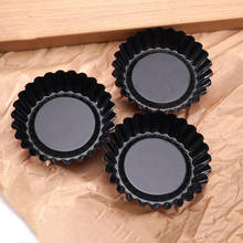 Moldes de tart com 6 peças, para ovos, de aço carbono, renda, tart, moldes reutilizáveis, tart, copos de cozimento, bolo, biscoito, forma 2024 - compre barato