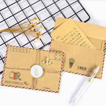 Sobres de papel Kraft Vintage para invitaciones de negocios, postales, tarjetas, BILLETERA, sobre para regalo, papelería de correo aéreo, 120 piezas 2024 - compra barato