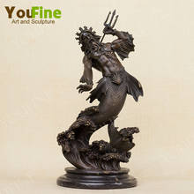 Escultura de Poseidón de bronce, mitología, Neptuno, estatua de bronce, dios griego antiguo del mar, adorno de decoración para la Oficina y el hogar 2024 - compra barato