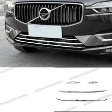 shiny silver mirror surface car front grill net trims decoration for volvo xc60 2017 2018 2019 2020 2021 2022 accessories auto 2024 - buy cheap