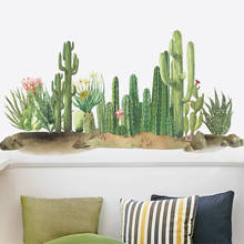 Desert Cactus Wall Stickers for Living Room Bedroom Kids Rooms Dining Room Wall Decor PVC Art Wall Decals Home Decoration Murals 2024 - buy cheap