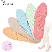 Fashion New 4D High Heel Insoles Female Summer Breathable Anti-pain Sweat Massage Soft Single Shoes Thick Sponge Arch Pad 2024 - buy cheap