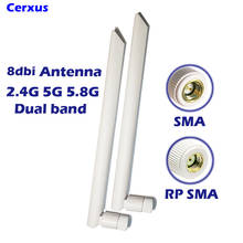Antena WiFi de banda Dual 5dbi 2,4 GHz 5,8 GHz omnidireccional para Dron, adaptador USB, repetidor de tarjeta PCI integrado, extensor de rango inalámbrico 2024 - compra barato