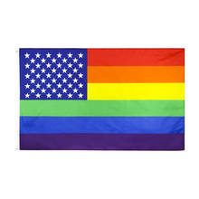 60X90/90X150CM LGBT Homosexual Us American Gay Pride Rainbow Flag 2024 - buy cheap
