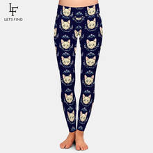 LETSFIND-Pantalones con estampado de seda de leche para mujer, mallas cálidas con patrón de gatos lindos en 3D, Leggings de Fitness de cintura alta, talla grande 2024 - compra barato