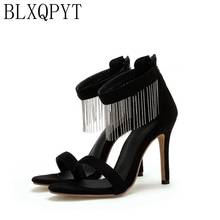 Blxqpyt novo verão elegante sandálias sexy moda grande & tamanho pequeno 30-44 mulher saltos altos (10cm) sapatos de casamento festa mulher M7-1 2024 - compre barato