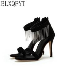 BLXQPYT New Summer Elegant Sexy Sandals fashion Big & Small Size 30-44 women High Heels (10CM) Party wedding shoes woman M7-1 2024 - buy cheap