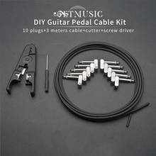 Solderless Connectors Design Guitar Cable DIY Guitar Pedal Patch Cable Kit 10 Solderless Angle Plug 3M Cable and Cutter 2024 - buy cheap