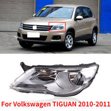 Capqx-farol dianteiro para volkswagen tiguan 2010, 2011, 2012, luz de corrida, frontal 2024 - compre barato