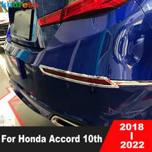 For Honda Accord 2018 2019 2020 2021 2022 Chrome Rear Fog Light Lamp Cover Trim Tail Foglight Frame Trims Car Accessories 2PCS 2024 - buy cheap