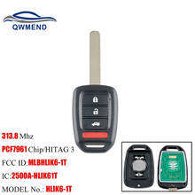 QWMEND 3+1Buttons Remote key For Honda MLBHLIK6-1T 313.8Mhz PCF7961 Chip For Honda Accord Sport Accord LX Civic 2013 2014 2015 2024 - buy cheap