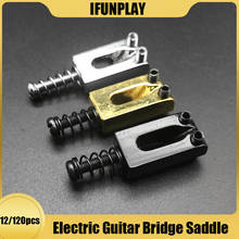 12pcs Guitar Tremolo Bridge Saddle Metal Flat Saddles for ST Electric Guitar violaoTremolo Trem Bridge 2024 - buy cheap