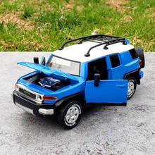 1/32 масштабная литая под давлением игрушечная модель Toyota FJ CRUISER SUV со звуковым светильник для автомобиля, коллекция детских подарков, Бесплатная доставка 2024 - купить недорого