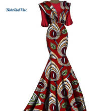 New Elegant African Women Dress Bazin Riche Cotton African Wax Print Floor-Length Half Sleeve Party Dress African Clothes WY6888 2024 - buy cheap