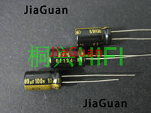 50pcs NICHICON KW 100v10uf 6.3x11MM audio electrolytic capacitor 10uF/100v kw 85 degrees FW upgrade version 10uf 100v 2024 - buy cheap